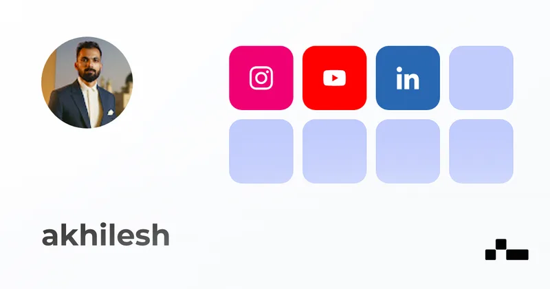 akhilesh — link in bio page on Kasbu