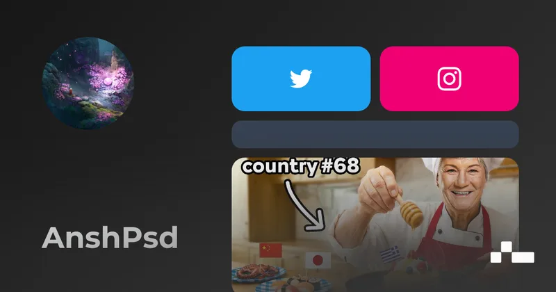 anshpsd — link in bio page on Kasbu