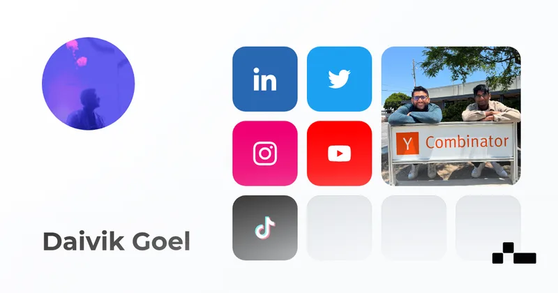 daivikgoel — link in bio page on Kasbu