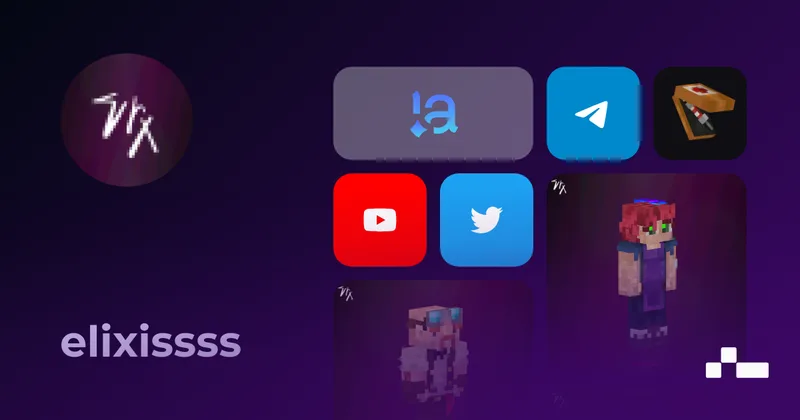 elixissss — link in bio page on Kasbu
