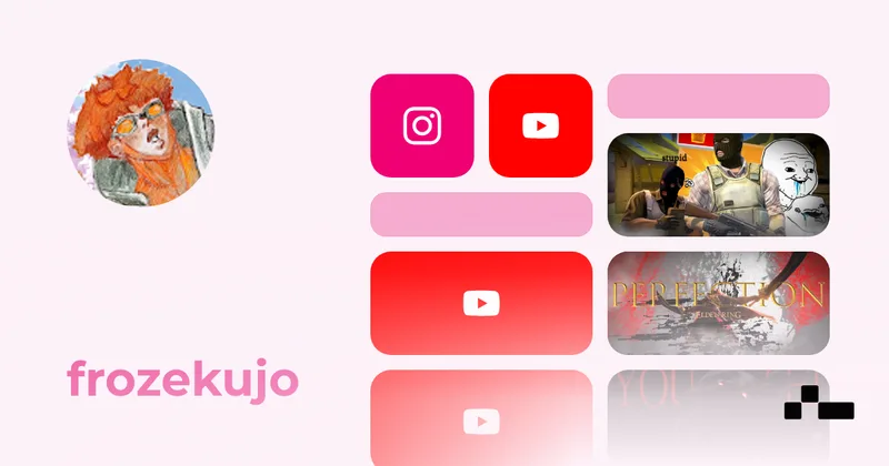 frozekujo — link in bio page on Kasbu