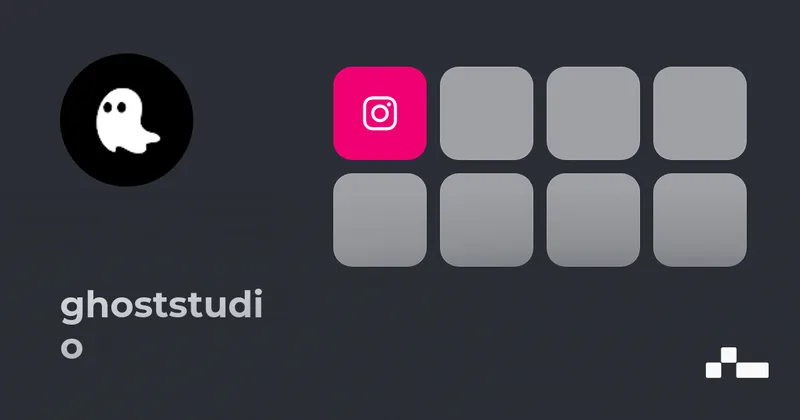 ghoststudio — link in bio page on Kasbu