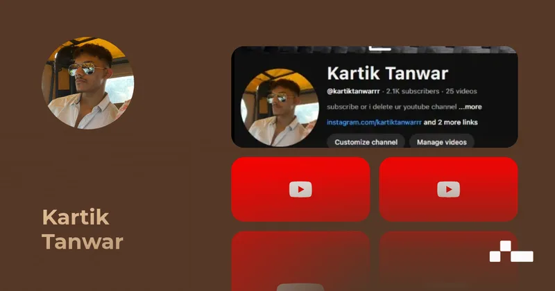 k4rtik — link in bio page on Kasbu