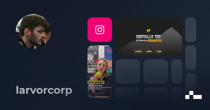 larvorcorp — link in bio page on Kasbu