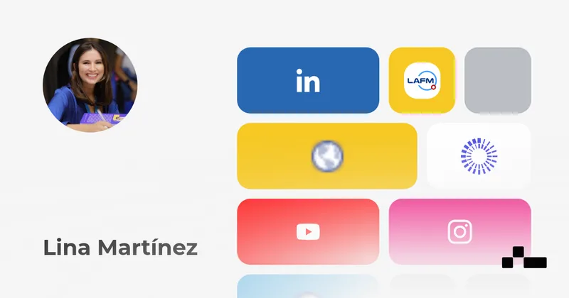 linamartinez — link in bio page on Kasbu