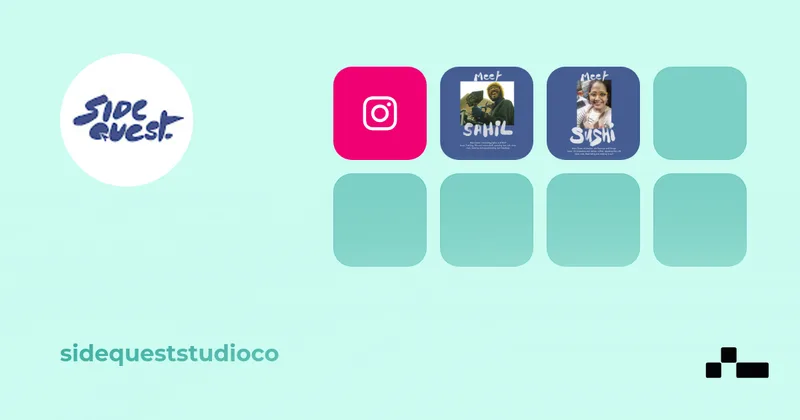 sidequeststudioco — link in bio page on Kasbu